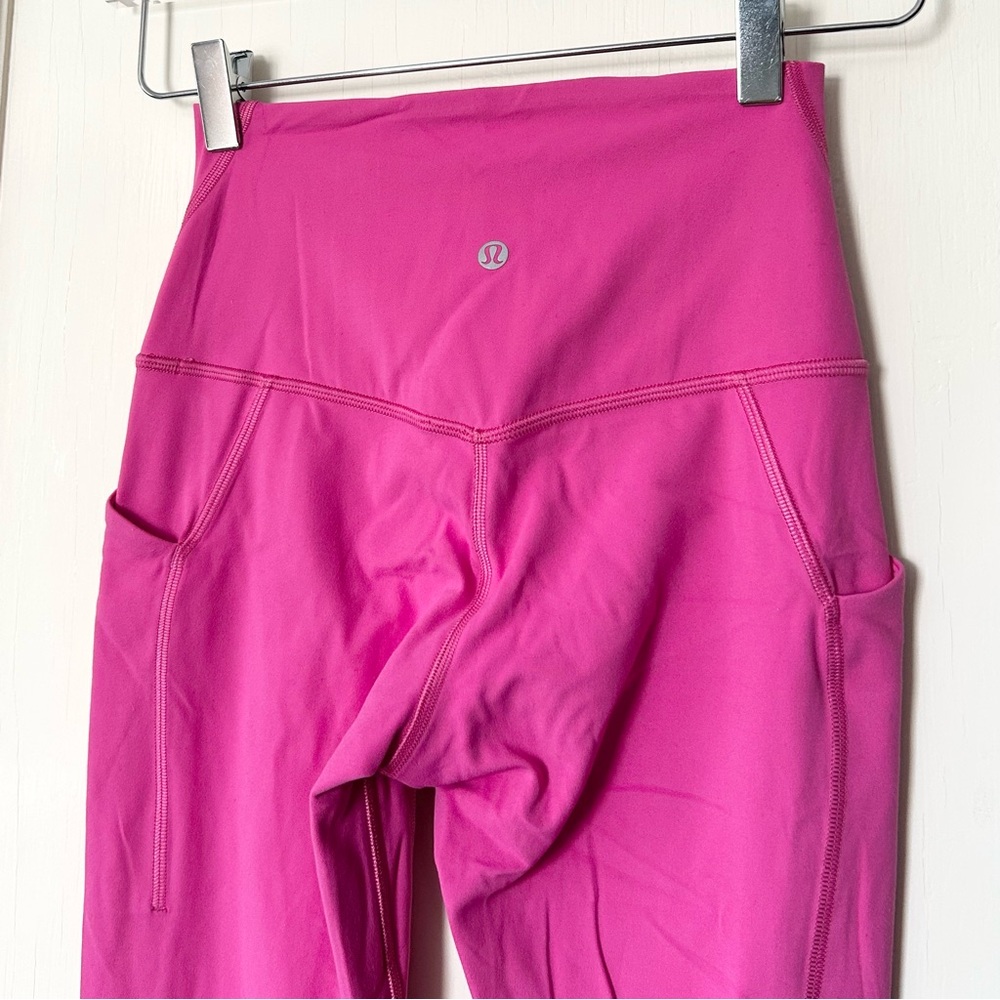 Lululemon Align High-Rise Pant with Pockets 25" Sonic Pink 4‎ Gym Yoga Workout - Picture 8 of 9